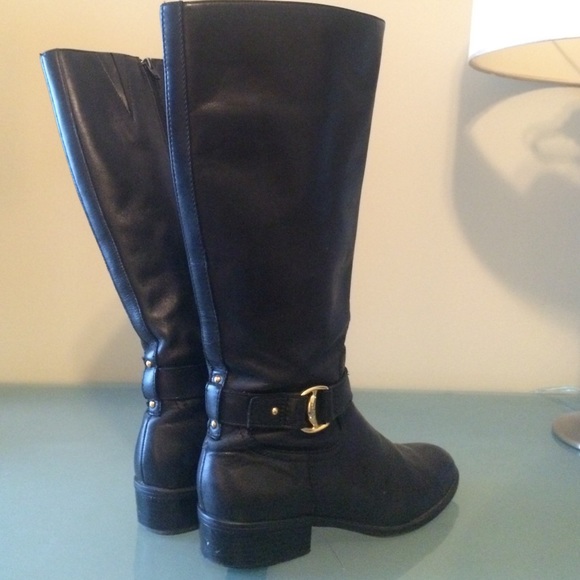 Black Leather Riding Boots