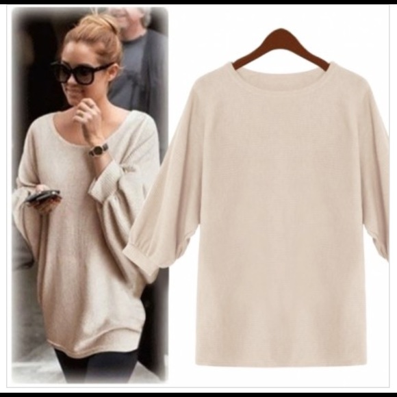 Boutique Sweaters - SOLD!!! Knit Dolman Sleeve Tunic Top