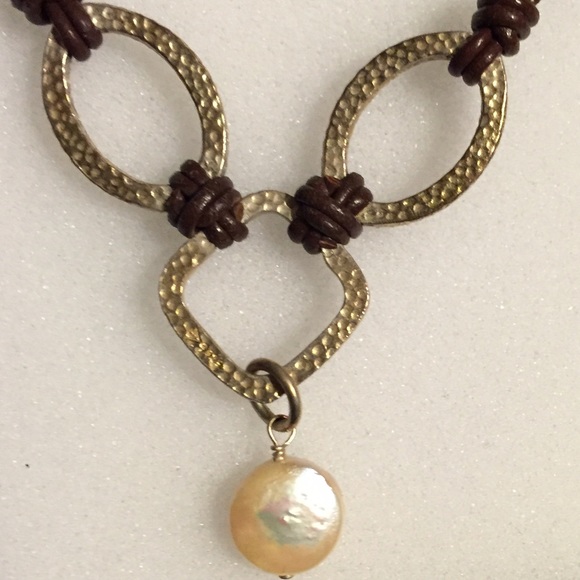Silpada coin pearl necklace never worn