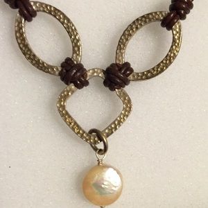Silpada coin pearl necklace never worn