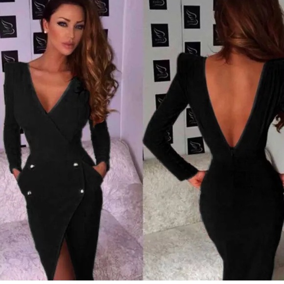 Dresses & Skirts - The Luyu backless bodycon dress