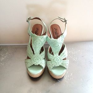 Lucky Brand Teal Wedges