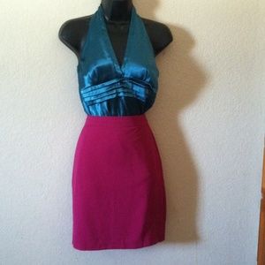 Pink Outfit / Pink Skirt/ Green Shirt