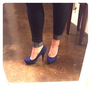 Blue Suede Heels
