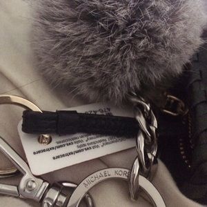 Michael Kors Bunny tail keychain(grey)