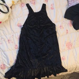 Unif black velvet bloom dress