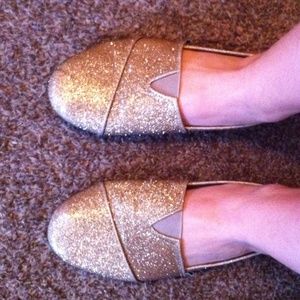 Corkys gold sparkly flats