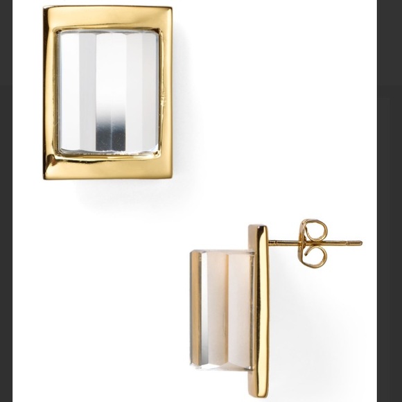 1 hour sale Rachel Zoe Gold Lucite Deco Earrings