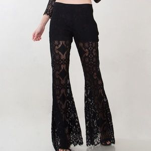 Lace Bell Bottom Pants AMAZING! XS SML NEW