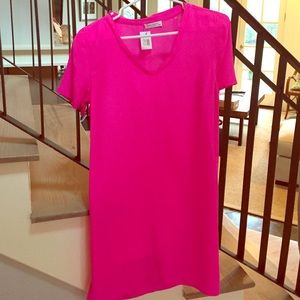 Equipment silk pink shirt dress