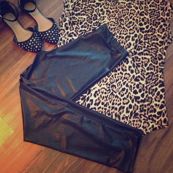 Vegan leather pants