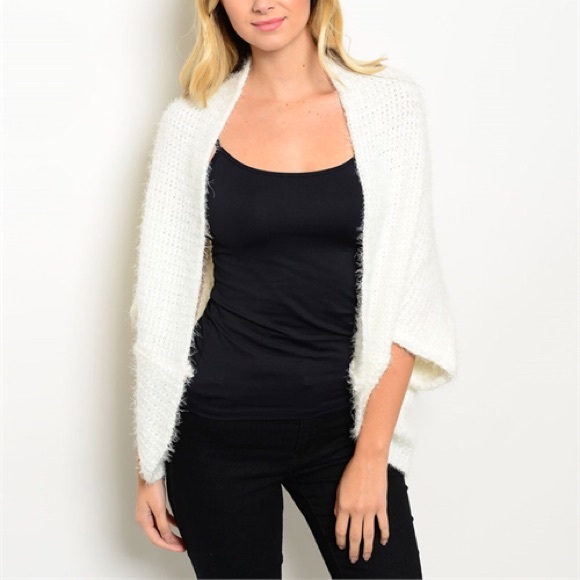 Cocoon poncho sweater-Ivory NWT RETAIL O/S