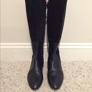Chloe leather & suede knee boots
