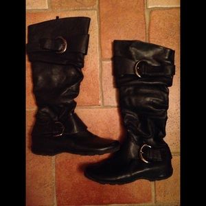 Traffic buckled boots, size 7