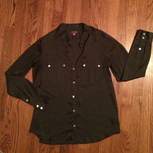 Vince Camuto Olive Blouse