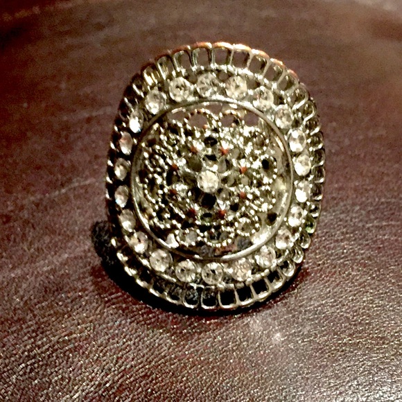 Silver Plated Ring — One Size - Picture 2 of 2