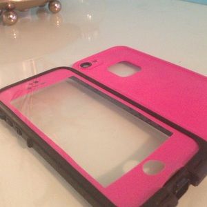 Black and Pink lifeproof case for 5s or 5