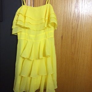 Bright yellow shimmery dress!