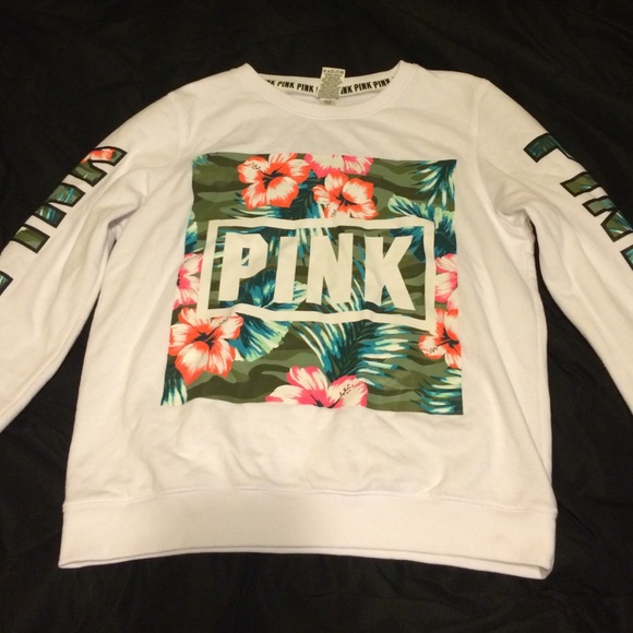 Victoria's Secret pink tropical crew