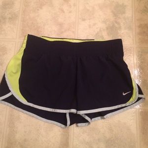 Women's Navy Nike Dri- Fit Shorts Large!