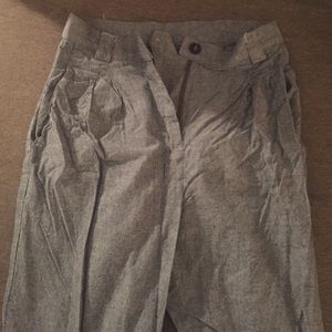 AA Chambray pleated High waist pants