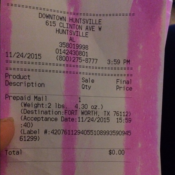 Receipt of trade!