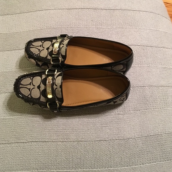 Coach Shoes | Coach Black Gray Signature Loafers | Poshmark