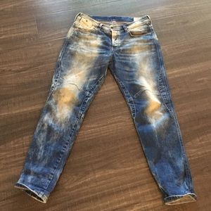 Diesel distressed jeans boyfriend style