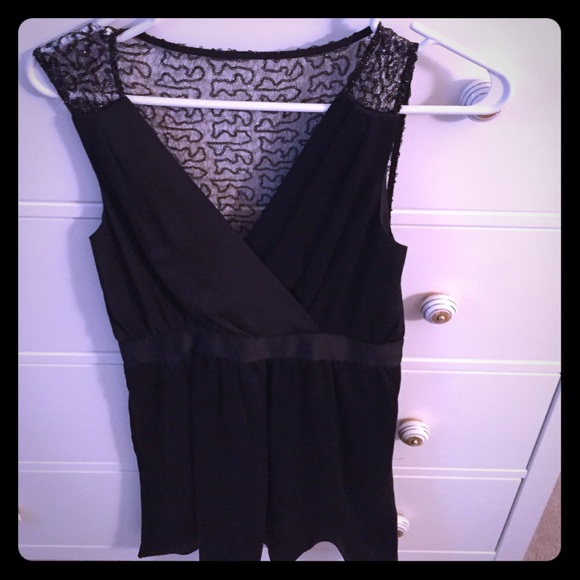 BCBG generation black lace back dress (XS)