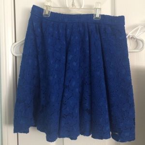 hollister blue circle skirt