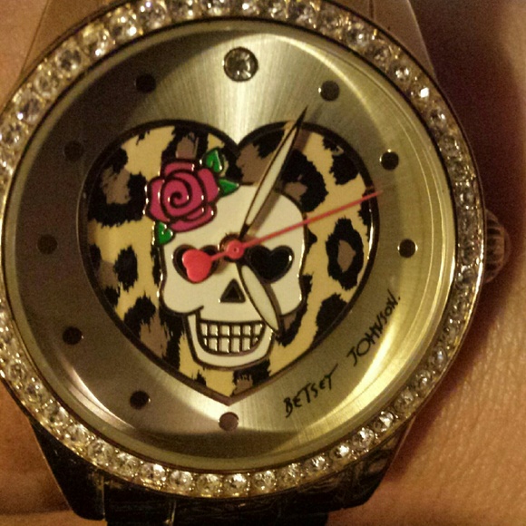 Betsey Johnson Skull/Heart watch