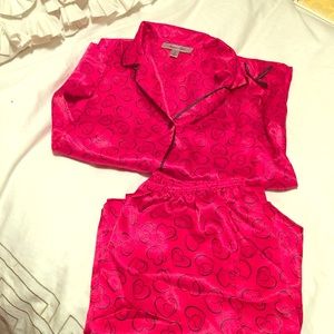 Valentine's Pajama set! Silky red and black