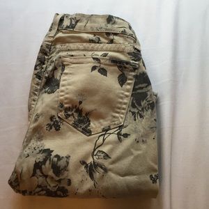 Floral jeans