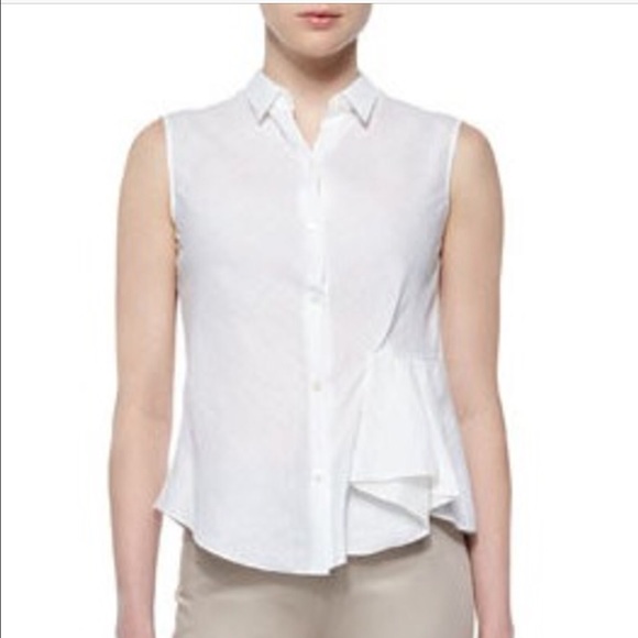 New Theory white button shirt