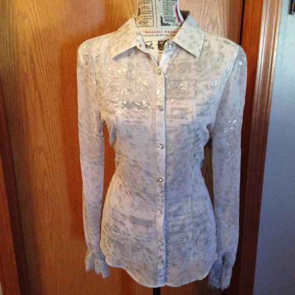 Sheer long sleeve blouse - Picture 1 of 4