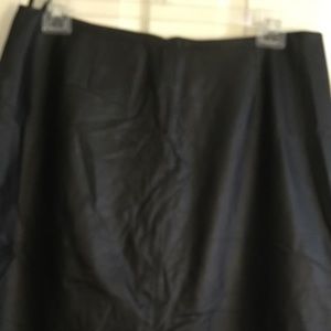 TOWER HILL Genuine Leather Long Skirt, Black