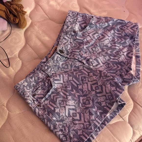 Blue tribal shorts - Picture 1 of 2