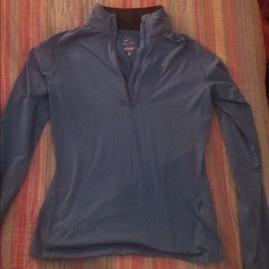 Blue Nike Dri-fit half zip pullover