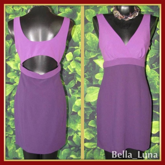 Armani Purple Cut Out Dress Size 2 