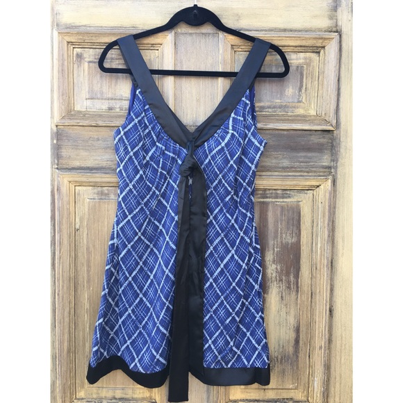 Cute Guess Dress - Royal Blue & Black
