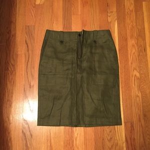 Olive green work skirt