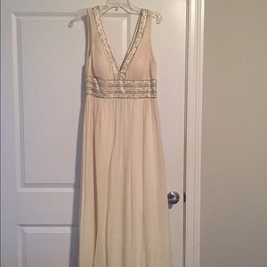 White Beaded Grecian Dress