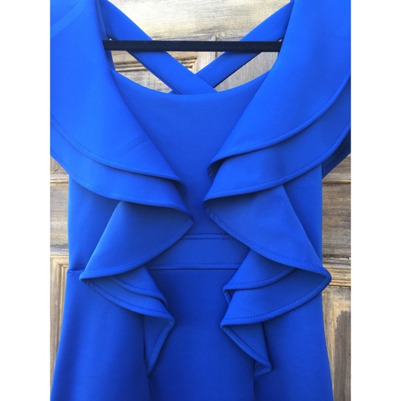 Stylish Royal Blue Mini Dress - Picture 3 of 3