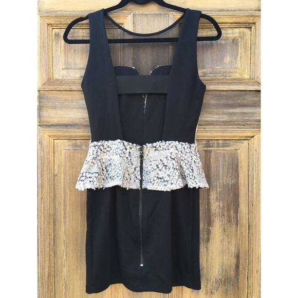 Edgy Black Mini Dress - Picture 2 of 4