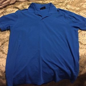 Blue Hugo Boss polo.
