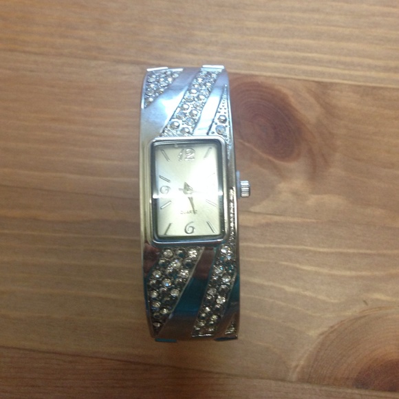 Bangle silver watch