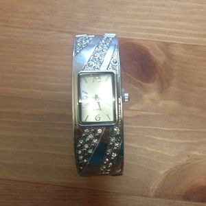 Bangle silver watch