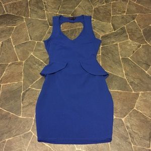 Blue Peplum Dress