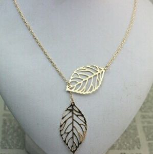 Gold leaf necklace :)