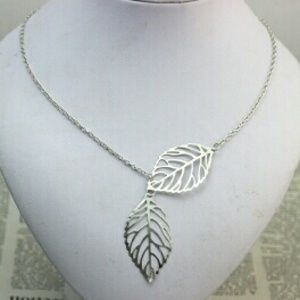 2 pairs leaf necklace!